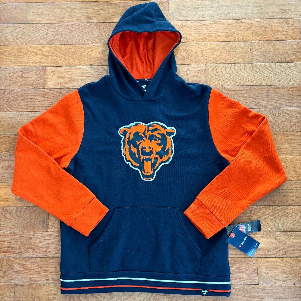 NWT Chicago Bears Hooded Sweatshirt Mens L NFL‎ Fanatics Block Party Hoodie